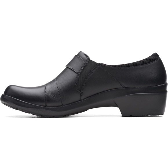 Clarks Womens Angie Pearl Leather Loafer Slip On Shoe Size 10 black NEW - Picture 7 of 9